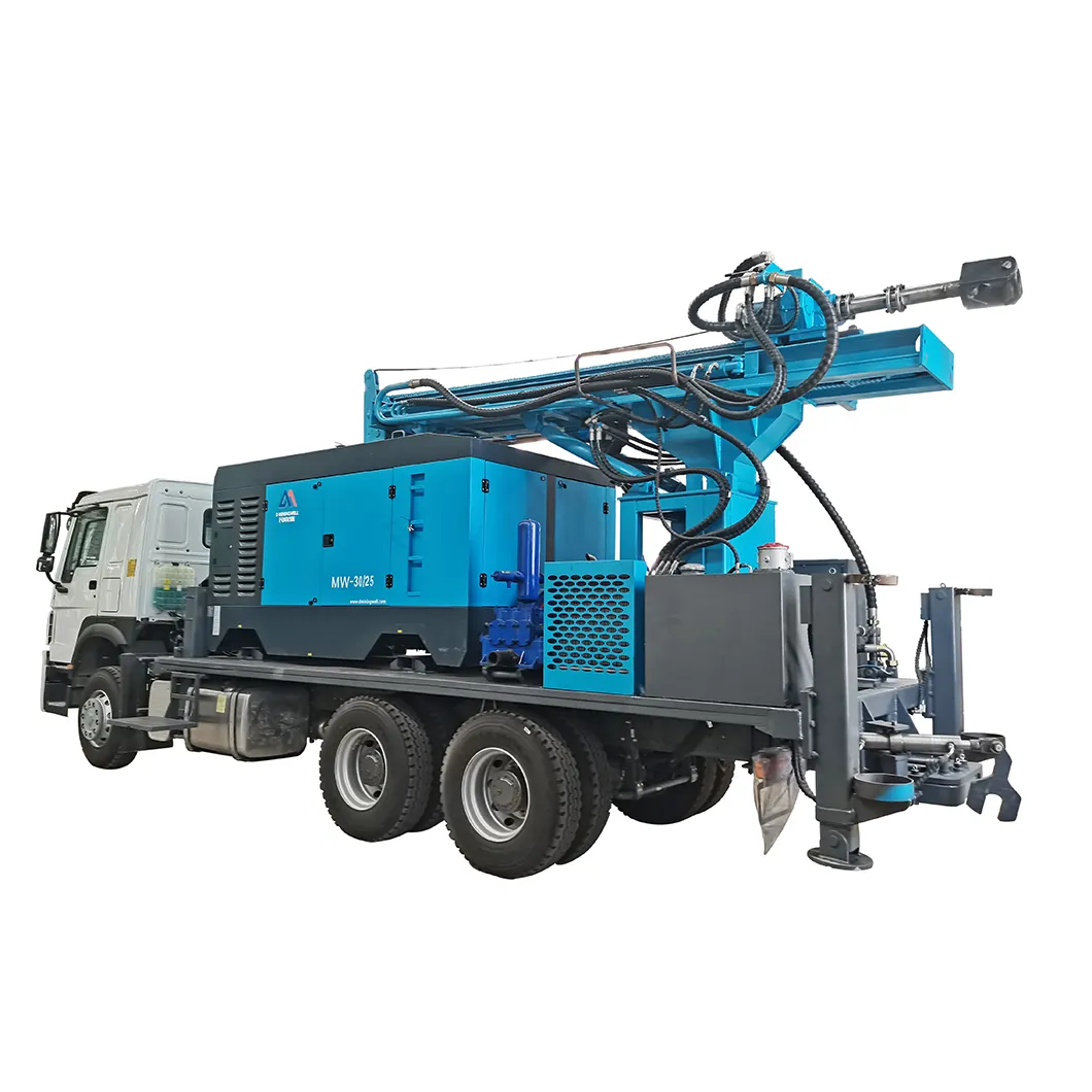 China manufacture 600m,800m,1000m,1250m Portable Crawler Deep Truck Type Mounted Water well drill rig
