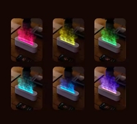 Vente chaude Portable LED Flamme-Lumière Effet USB Humidificateur D'air Arrêt Chronométré Huile Essentielle Aroma Diffuseur Humidificateur Pour La Maison