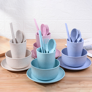 Milieuvriendelijke Tarwestro Reizen Handig Servies Set Gift - Product Image 3