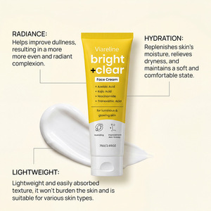 Viareline Bright+clear Crema Viso con Acido Azelaico, Acido Kojico, Niacinamide e Acido Tranexamico per una Pelle Luminosa e Radiosa - Product Image 3