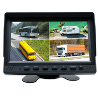 Système de surveillance DVR ZYX 7 pouces 1080P AHD pour camping-car, camion, remorque, vue arrière, avant, caméra de recul, écran 4 voies, 4 caméras de voiture, étanche