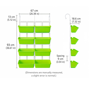 Kit de Jardinière Murale Modulaire Verticale pour Balcon, Pot de Fleurs Suspendu pour Jardinage de Légumes et Fraises - Product Image 2