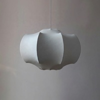 Lampe suspendue en tissu à pétales de fleurs Wabi Sabi, style Japandi, en soie artificielle, faite à la main