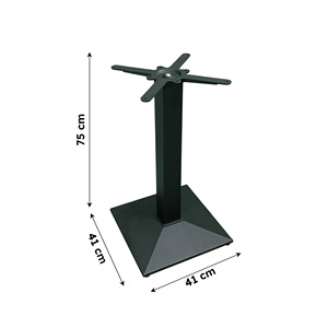 Base de table en fer noir PYRAMID pour tables de conférence 41x41 tubulaire 8x8 hauteur 75cm - Product Image 4