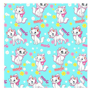 De Factory Outlet Populaire Levendige Leuke Katten Cartoon Custom Digital Printing 100% Katoen Geweven Stof Plain Voor Baby Kleding - Product Image 4