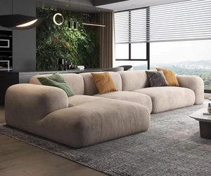 <span class=keywords><strong>Canapé</strong></span> modulaire en forme de L, tissu de qualité supérieure, grande taille 270 cm, tons <span class=keywords><strong>beige</strong></span> et marron, pour salon spacieux - Product Image 2