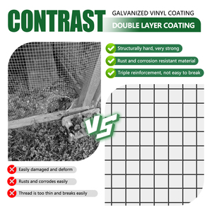 3ftx50ft Roll High Quality 19GA 1/2inch <b>Mesh</b> Opening Black PVC Hardware Cloth For <b>Gardens</b> - Product Image 5