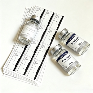 Etichette Adesive in Vinile a Lunga Durata Personalizzate Impermeabili per Contenitori di Campioni di Polvere Peptidica Conservata a Freddo - Product Image 1