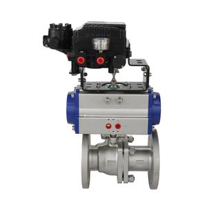 Válvula de Bola de Acero Inoxidable con Brida COVNA, Control Automático, Accionamiento Neumático de 1 Pulgada - Product Image 1