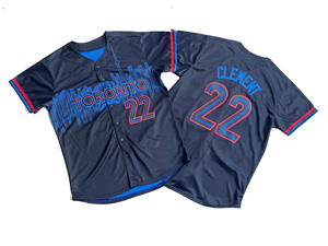 Maillots de <span class=keywords><strong>baseball</strong></span> personnalisés Toronto City Connect Limited Player Blue Jays pour hommes et femmes, uniformes brodés avec logos noirs - Product Image 3