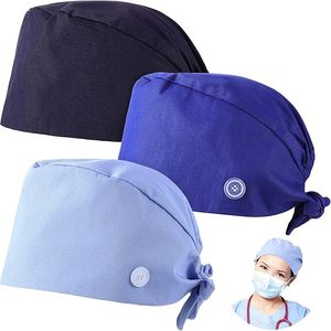 Nurse Hat Surgical for Women Ponytail Cute Dental Hats Scrub Cap With Buttons Medical Caps Promotion Gift Custom Logo - Product Image 3