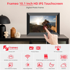 Bingkai foto Digital WiFi 10.1 inci kustom, bingkai Cloud pintar layar sentuh IPS, Email/aplikasi unggah, rotasi otomatis, pemutaran Video - Product Image 5