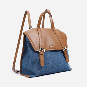 Borsa Tote in Vera Pelle di Vacchetta Denim 2026 da <span class=keywords><strong>Donna</strong></span>, Soluzione 30cm, Grande Capacità, Borsa a Spalla Hobo con Tracolla Larga, 3 Modi di Portare - Product Image 2