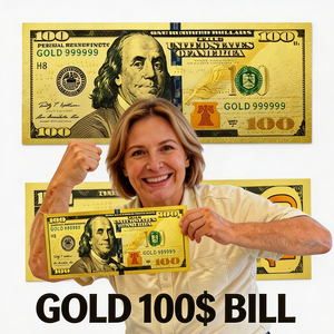 Banconota Finta da 100$ in PET con Foglia d'Oro 24K per Film, Spettacoli Teatrali, Giochi, Feste, Educazione ed Esposizione - Product Image 1