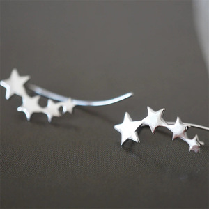 Orecchini a Forma di Stella a Cinque Punte Geometrica per Donne, Gioielli Vintage alla Moda - Product Image 4