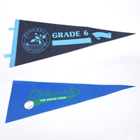 Drapeaux triangulaires en feutre personnalisés en gros, signalisation sportive personnalisée, petite bannière publicitaire à suspendre, fanions enroulés sur cordon