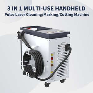 آلة تنظيف بالليزر النبضي احترافية بقوة 100 واط مع وظائف النقش والقطع وإزالة الصدأ للاستخدام الصناعي في الخشب والألومنيوم والزجاج والأكريليك - Product Image 2