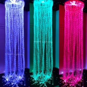 Tenda in Fibra Ottica Sensoriale per Terapia dell'Autismo e Bisogni Speciali, Cascata LED Multicolore, Attrezzatura Tattile - Product Image 2