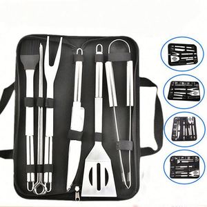 Juego de Utensilios para Barbacoa Personalizados de Acero Inoxidable con Bolsa de Transporte - Kit de Accesorios Profesionales para Barbacoa - Product Image 1
