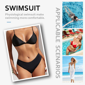 Bragas Menstruales para Mujer, 4 Capas, a Prueba <span class=keywords><strong>de</strong></span> Fugas, <span class=keywords><strong>de</strong></span> Fibra <span class=keywords><strong>de</strong></span> Bambú, Transpirables, sin Costuras - Product Image 3
