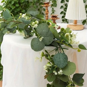 Guirnalda de Hojas de Eucalipto de 30cm-100cm, Verde, Artificial, para Decoración de Bodas, Navidad, Ramo, Plantas, Enredaderas, Accesorios de Fotografía - Product Image 4