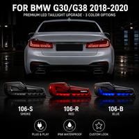 Feux arrière modifiés à lentille rouge pour voiture, expédition directe d'usine NAFU pour BMW G30 G38 2018-2020, durée de vie LED de 50 000 heures