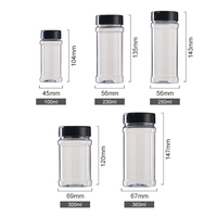 Bouteille à épices en plastique de 100 ml, 230 ml, 250 ml, 300 ml, 360 ml pour poivre, sauce, condiments, flacon de 12 oz en PET pour herbes et épices de cuisine
