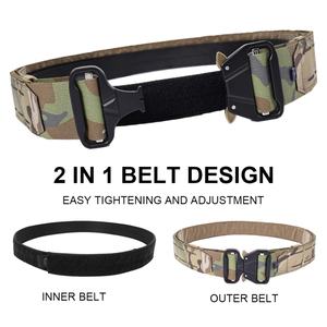 Ceinture tactique à boucle métallique à dégagement rapide pour hommes, ceintures MOLLE multi-camo laser, accessoires de chasse, équipement 2 pouces - Product Image 3