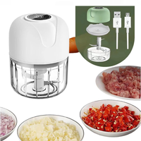 Hachoir à ail électrique Mini hachoir à légumes portable Broyeur à ail Hachoir à oignons Mélangeur Mini robot culinaire pour légumes,