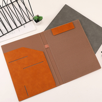 Envío rápido personalizado A4 ejecutivo PU cuero carpeta de archivos organizador de Metal duro cartera de negocios bolsa para archivar productos