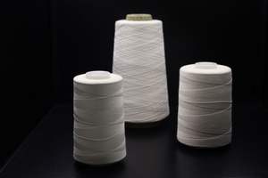 TUTON-Cono pequeño mercerizado, hilo de costura blanco sin procesar, 100% algodón Natural respetuoso con el medio ambiente - Product Image 4