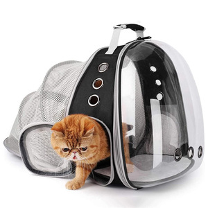 Cat <b>Backpack</b> Space Capsule Breathable Expandable Pet Carrier For Cats And <b>Small</b> Dogs Double Shoulder Bag - Product Image 3