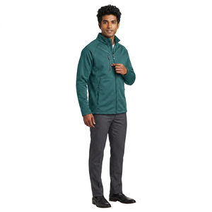 OEM Customization Men's Outdoor <b>Canvas</b> Softshell Jacket Hooded Waterproof Windproof Premium Quality Vintage Style Front - Product Image 1