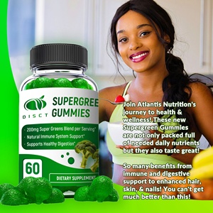 Etiqueta privada Té verde Espinaca, brócoli, Moringa Vitamina Suplemento nutricional Gomitas - Product Image 2