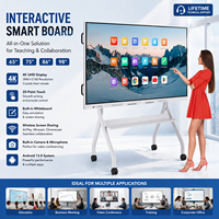 Pizarra Interactiva Inteligente 4K Ultra HD con Panel Táctil de 20/40 Puntos ZGS ZGS-YT750 Android Windows para Aulas Modernas