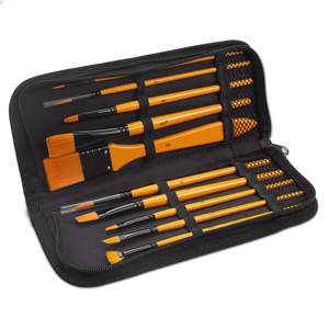 10 pièces ensemble de pinceaux d'artiste avec sac à fermeture éclair brosses à cheveux de qualité supérieure pour <span class=keywords><strong>peinture</strong></span> à l'huile aquarelle <span class=keywords><strong>Gouache</strong></span> pour enfants débutants - Product Image 1
