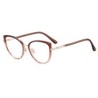 Lunettes de vue pour femmes en TR90, anti-lumière bleue, dégradées, forme œil de chat, montures optiques en forme de diamant, Gafas Brille Anteojos