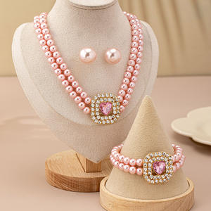Wholesale Jewelry Set French Retro Multi-layer <b>Pearl</b> <b>Necklace</b> Female Bracelet <b>Necklace</b> <b>Earrings</b> - Product Image 4