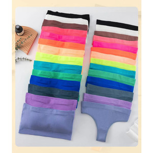 Summer Women's Sexy Strapless Lace <strong>Bra</strong> Panties Set Casual <strong>Candy</strong> Color Lingerie Includes Wrapped Chest Bag-Packed Panties <strong>Bra</strong> - Product Image 1