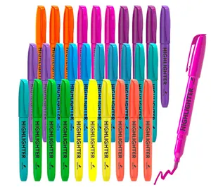 Pocket neon highlighters fluorescent pen assorted colors fast dry highlighter marker bible journaling colored highlighters