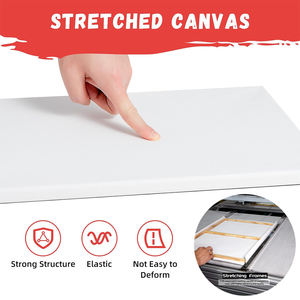 Impresión artística lienzo estirado en blanco madera lienzo en blanco tablero algodón pintura lienzo tamaño personalizado lienzo estirado para pintar - Product Image 3