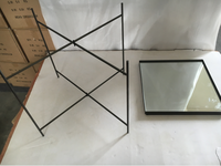 Plateau miroir carré noir, style moderne, avec bout latéral, table basse, design KD