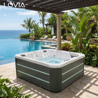 LOVIA Nouveau Produit Jacuzzi Extérieur Hydromassage Économe en Énergie Spa Extérieur pour 5 Personnes