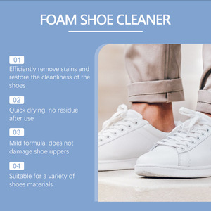 Kit de nettoyage de chaussures en mousse Jakehoe 100 ml, nettoyant pour chaussures blanches en mousse, élimination des taches d'huile et de saleté, ensemble de nettoyage de chaussures avec serviette, brosse et éponge - Product Image 4