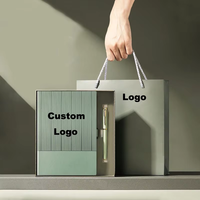 Ensemble de carnets de planification de luxe à couverture rigide avec stylo, impression typographique personnalisée avec logo, vente en gros 2026