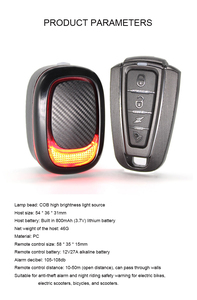 Allarme Antifurto Intelligente A5 con Telecomando <span class=keywords><strong>per</strong></span> Bicicletta, Luce e Avvisatore Acustico a Vibrazione - Product Image 2