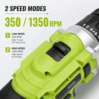 Kit de perceuse sans fil 21V avec 2 batteries et chargeur, ensemble de perceuse électrique 28 pièces pour bricolage à domicile et usage professionnel