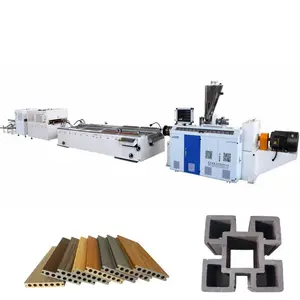 Automatic Unmanned Outdoor Plastic Wood Flooring Outdoor Installation Balcony Floor Plastic Wood Floor Extruder Making Machine
