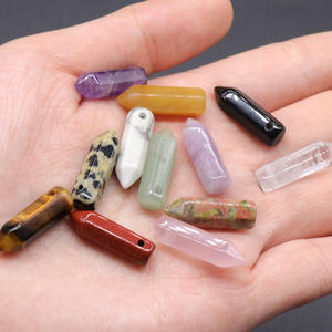 <span class=keywords><strong>Pierre</strong></span> naturelle 6*21mm cristal colonne hexagonale avec trou <span class=keywords><strong>pierre</strong></span> gemme colonne hexagonale à pointe unique pour la fabrication de bijoux à bricoler soi-même - Product Image 4