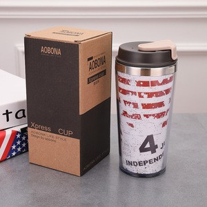 GZYSL-vaso de plástico exterior de acero inoxidable, vaso de doble pared de 16oz/450ml, Insertable para papel fotográfico, regalo de Navidad - Product Image 2